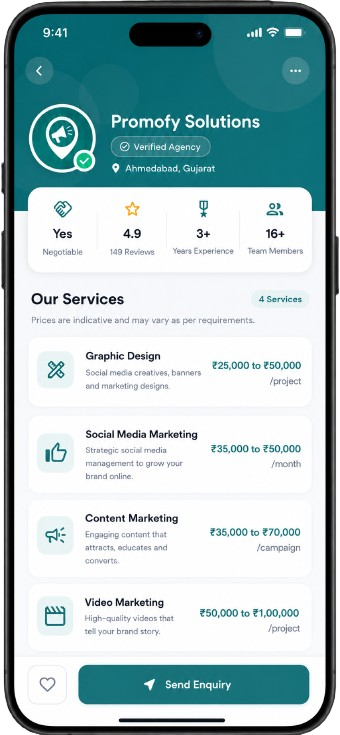 Agency details screen